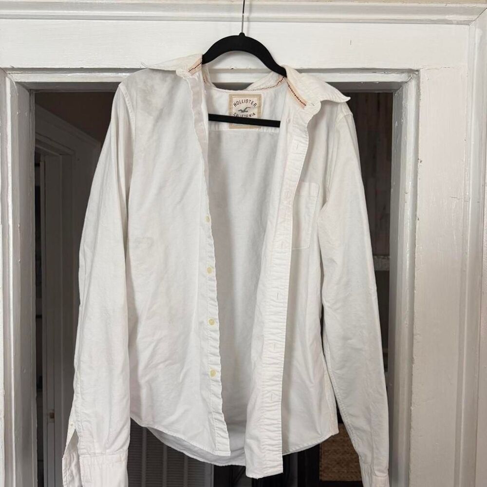 Hollister white button down